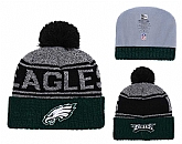 Eagles Team Logo Green Pom Knit Hat,baseball caps,new era cap wholesale,wholesale hats